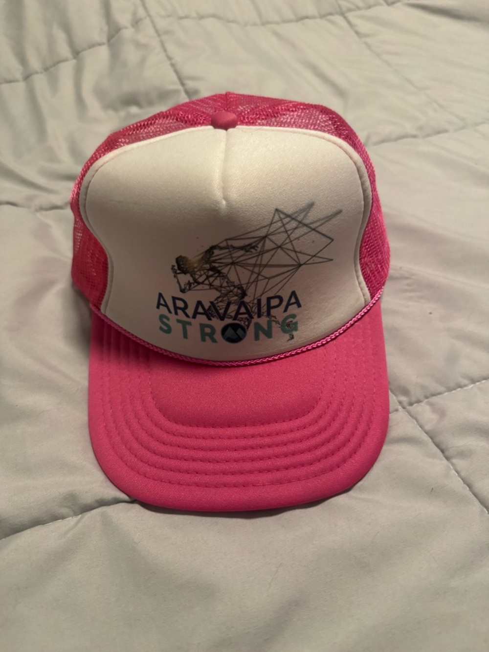 OTTO Pink and White ARAVAIPA STRONG Trucker Hat